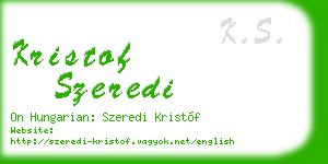 kristof szeredi business card